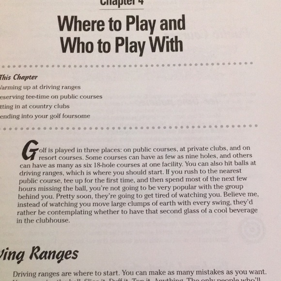 𝅺GOLF For Dummies Soft Cover Book 1996 - Picture 3 of 8